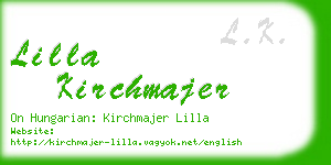 lilla kirchmajer business card